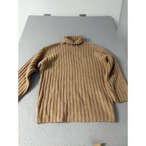 Universal‎ Thread Turtleneck Sweater Womens XS Tan Mock Neck Pullover Ribbed